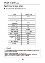 Preview for 23 page of TECO TWM100TCM User Manual