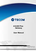 TECOM AG-300 Plus User Manual preview