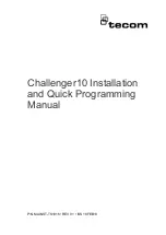 TECOM Challenger10 TS1016 Installation And Quick Programming Manual preview