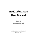 Предварительный просмотр 1 страницы TECOM HD3000 Series User Manual