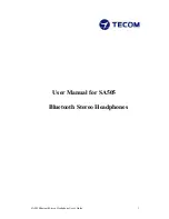 Preview for 1 page of TECOM SA505 User Manual