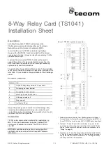 TECOM TS1041 Installation Sheet preview