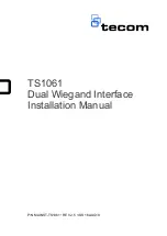 TECOM TS1061 Installation Manual preview