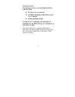 Preview for 3 page of TECOM WL5030 User Manual