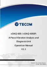 TECOM xDAQ-600 Operation Manual предпросмотр