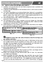 Preview for 36 page of TecoPonic HYDROPONIC HY 1000 Manual