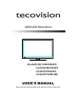 Preview for 1 page of Tecovision LED19DHRBJBD User Manual