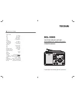 Tecsun BCL-3000 Operating Manual предпросмотр