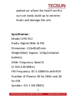 Preview for 3 page of Tecsun DTR-762 User Manual