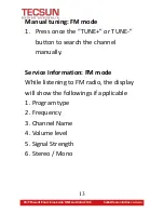 Preview for 14 page of Tecsun DTR-762 User Manual