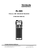 Preview for 1 page of Tecsun PL-365 Operation Manual