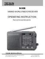 Preview for 1 page of Tecsun R-909 Operating Instruction