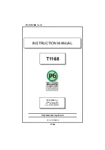 Предварительный просмотр 1 страницы TECSYSTEM T1168 Instruction Manual