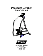 Tectrix Personal Climber Owner'S Manual preview