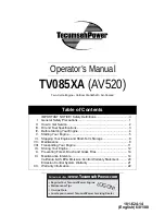 Предварительный просмотр 1 страницы Tecumseh AV520 - Operator'S Manual