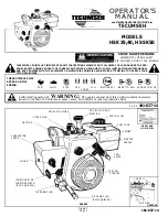 Tecumseh HSK35 Operator'S Manual preview