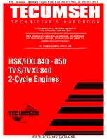 Preview for 1 page of Tecumseh HSK840 Technician'S Handbook