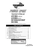 Tecumseh LH318EA Operator'S Manual preview