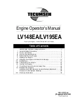 Tecumseh LV148EA Operator'S Manual preview