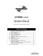 Tecumseh LV148SA Operator'S Manual preview