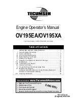 Preview for 1 page of Tecumseh Power OV195EA Operator'S Manual