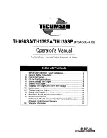 Preview for 1 page of Tecumseh TH098SA Operator'S Manual