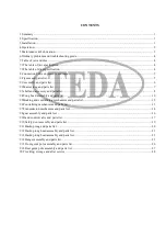 Предварительный просмотр 3 страницы TEDA XQ114/6B Operation Manual