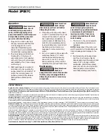 Preview for 3 page of teel 2P087C Operating Instructions & Parts Manual