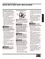 Preview for 3 page of teel 4RJ19 Operating Instructions & Parts Manual