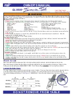 Teeter Hang Ups GL9500 Inversion Table Owner'S Manual preview