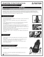 Teeter Better Back Comfort Cushion Assembly & User Instructions preview