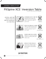 Teeter FitSpine XC5 Assembly Instructions Manual предпросмотр