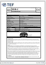 TEF ZEOS-C Series Quick Start Manual предпросмотр