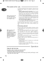 Preview for 16 page of TEFAL Bodysignal BM7100S6 Manual