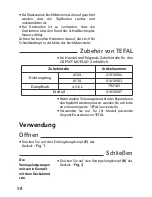 Preview for 62 page of TEFAL CLIPSO Modulo 2 User Manual