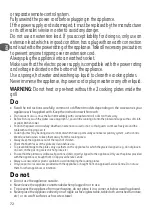 Preview for 72 page of TEFAL GC 750 Instructions For Use Manual