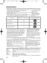 Preview for 76 page of TEFAL GV 5240 Instruction Manual