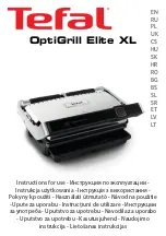 TEFAL OptiGrill Elite XL Instructions For Use Manual предпросмотр