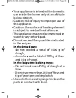 Preview for 7 page of TEFAL PF6101 Home Bread Baguette Instruction Manual