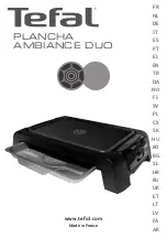 Предварительный просмотр 1 страницы TEFAL PLANCHA AMBIANCE DUO Manual