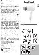 TEFAL Pocket dry HV1513K0 Instructions preview