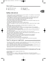 Preview for 3 page of TEFAL PRINCIPIO BL100041 Instructions