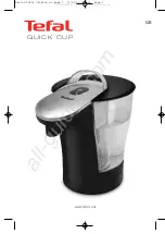 Preview for 1 page of TEFAL QUICK CUP Manual