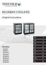 Preview for 1 page of Tefcold BA14H-I Original Instructions Manual