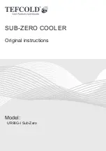 Tefcold UR90G-Sub-Zero Original Instructions Manual preview