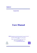 tefen MixRite 2502 User Manual preview