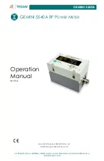 Предварительный просмотр 1 страницы Tegam Advanced Energy GEMINI 5540A Operation Manual