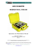 Tegam R1M-A Operation And Maintenance Manual preview