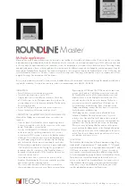 Preview for 1 page of TEGO Roundline Master Quick Start Manual