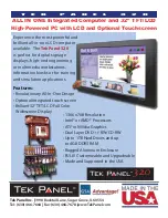 Tek Panel Tek Panel 320 Specifications предпросмотр